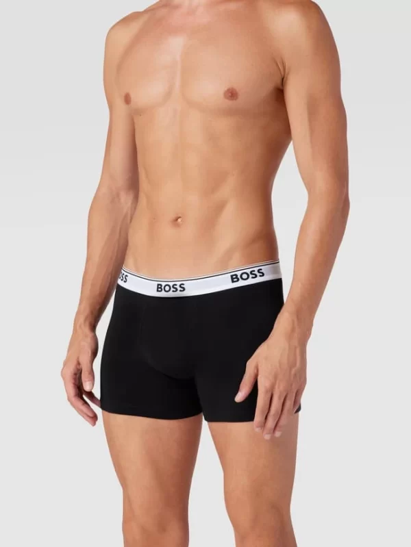 Rabatt 🔔 BOSS Trunks Mit Logo-Bund Im 3er-Pack Modell ‘Power’ – Schwarz ❤️ 1