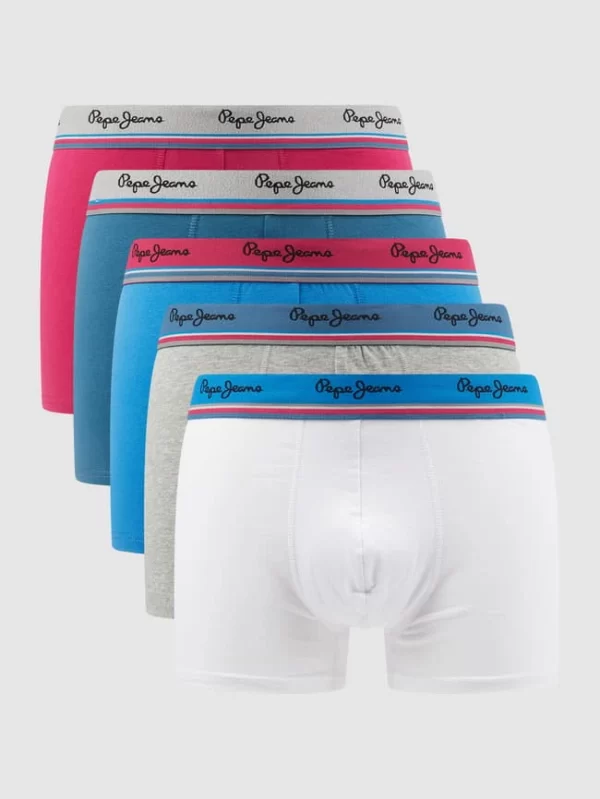 Schlussverkauf ? Pepe ? Jeans Trunks Mit Stretch-Anteil Im 5er-Pack – Mittelgrau Meliert ? 1