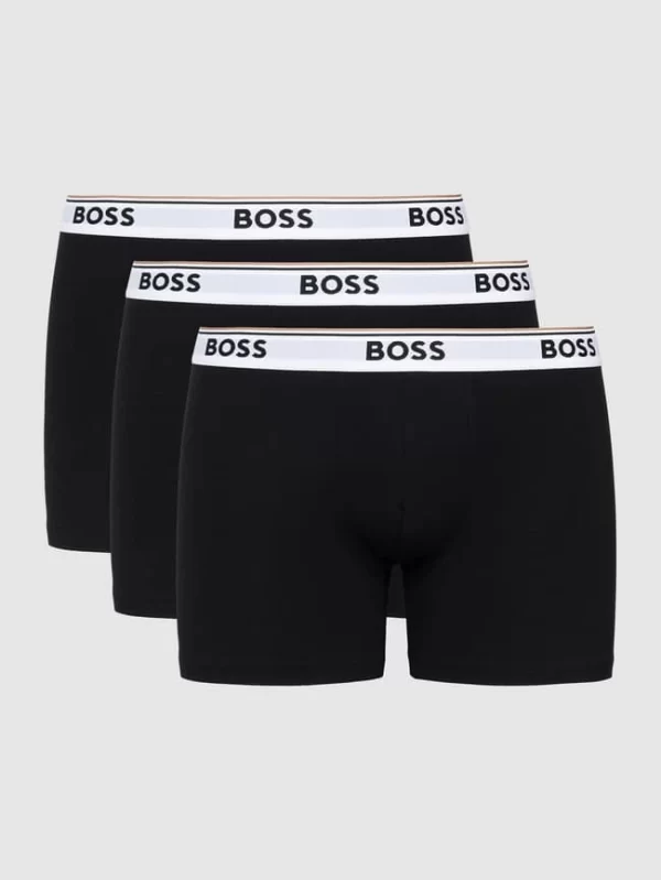 Rabatt 🔔 BOSS Trunks Mit Logo-Bund Im 3er-Pack Modell ‘Power’ – Schwarz ❤️ 3