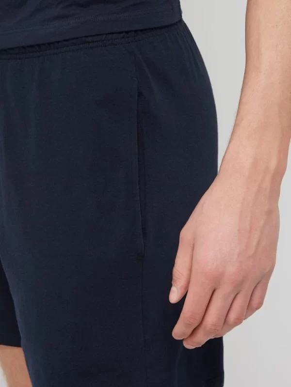 Schiesser Sweatshorts Mit Karomuster Modell ‚Boxer‘ – Marineblau 4