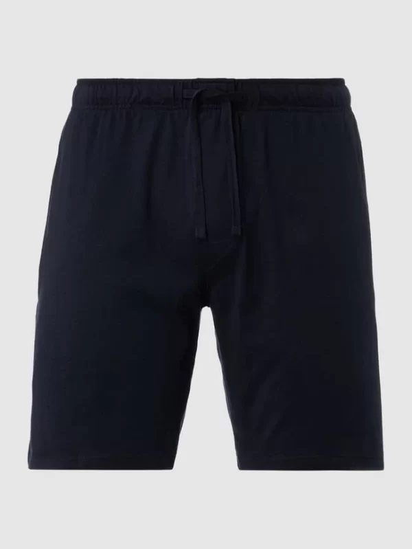 Schiesser Sweatshorts Mit Karomuster Modell ‚Boxer‘ – Marineblau 3