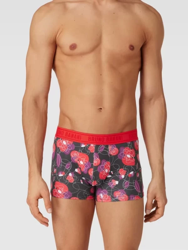 Bruno Banani Trunks Mit Floralem Muster Modell ‚ROMANTIC‘ – Rot 1