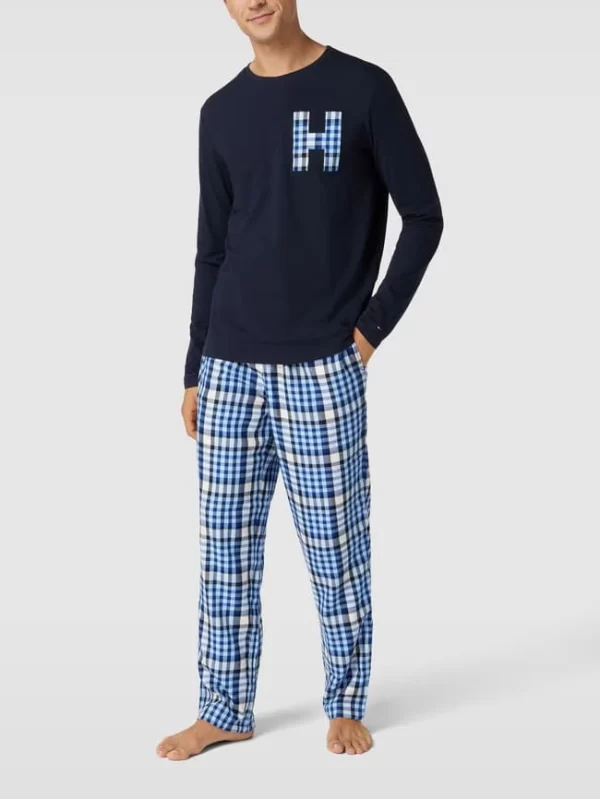 Großhandel 😉 Tommy Hilfiger Pyjama Im Set Mit Hausschuhen – Dunkelblau 🎉 5
