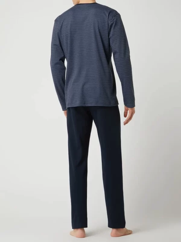 Calida Pyjama Aus Baumwolle Modell ‚Relax Streamline‘ – Dunkelblau 4