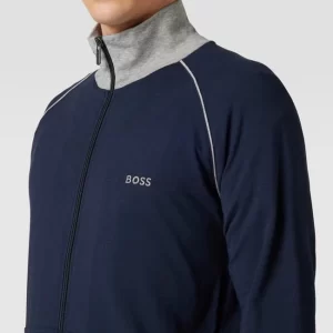 BOSS Sweatjacke Mit Label-Stitching – Dunkelblau 11