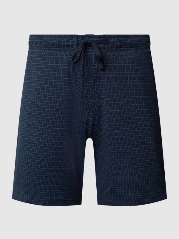 Schiesser Sweatshorts Mit Karomuster Modell ‚Boxer‘ – Dunkelblau 3