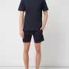 Schiesser Sweatshorts Mit Karomuster Modell ‚Boxer‘ – Marineblau 14