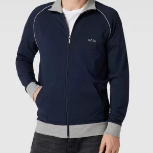 BOSS Sweatjacke Mit Label-Stitching – Dunkelblau 13