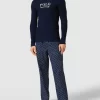 Bestpreis ⌛ Polo Ralph Lauren Underwear Pyjama Mit Label-Print Modell ‘Holiday’ – Dunkelblau ✔️ 17