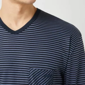 Calida Pyjama Aus Baumwolle Modell ‚Relax Streamline‘ – Dunkelblau 12