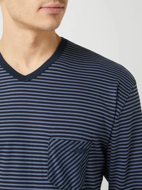 Calida Pyjama Aus Baumwolle Modell ‚Relax Streamline‘ – Dunkelblau 5
