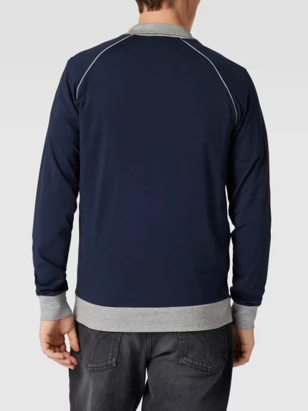 BOSS Sweatjacke Mit Label-Stitching – Dunkelblau 6
