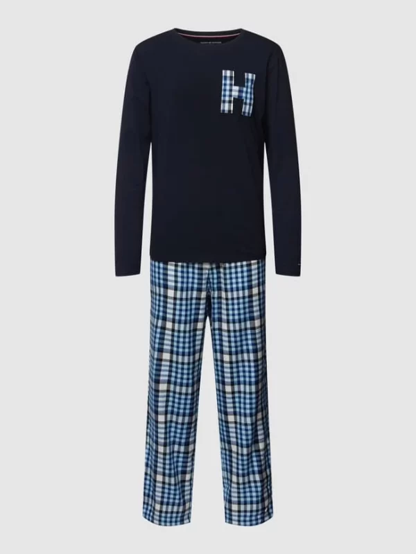 Großhandel 😉 Tommy Hilfiger Pyjama Im Set Mit Hausschuhen – Dunkelblau 🎉 3