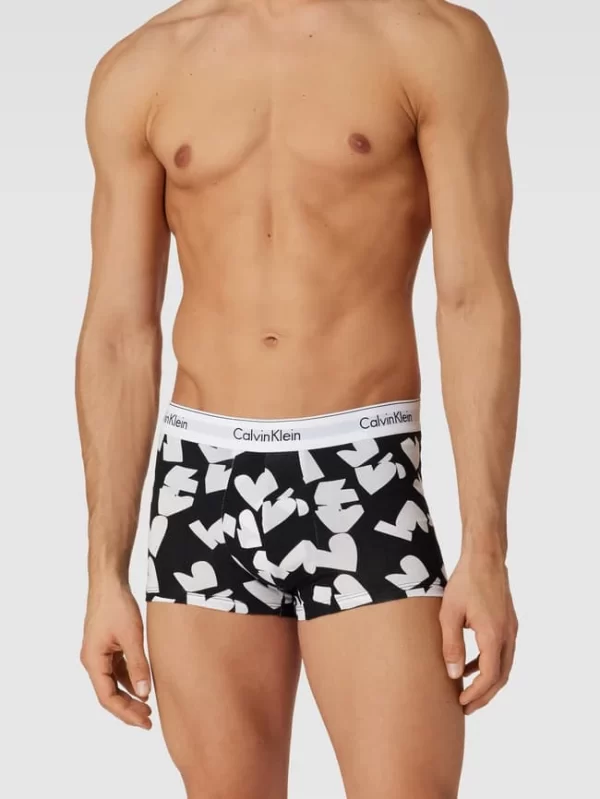 Calvin Klein Underwear Trunks Mit Allover-Muster – Schwarz 1