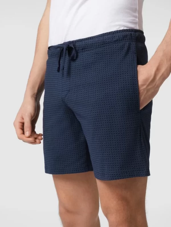 Schiesser Sweatshorts Mit Karomuster Modell ‚Boxer‘ – Dunkelblau 4