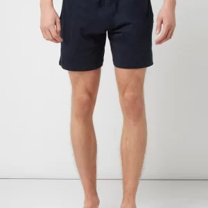 Schiesser Sweatshorts Mit Karomuster Modell ‚Boxer‘ – Marineblau 13
