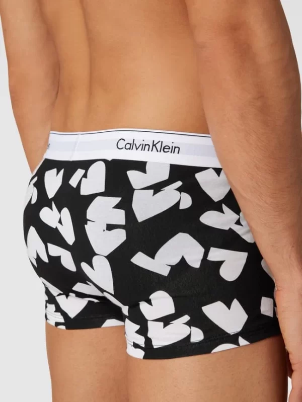 Calvin Klein Underwear Trunks Mit Allover-Muster – Schwarz 4