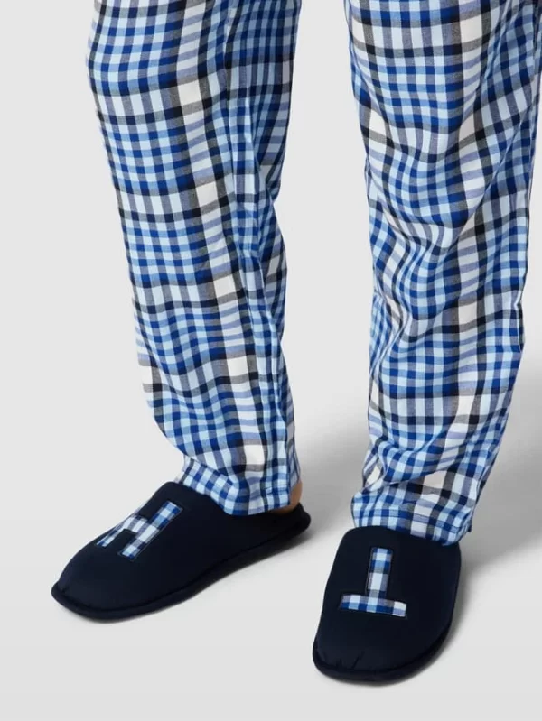 Großhandel 😉 Tommy Hilfiger Pyjama Im Set Mit Hausschuhen – Dunkelblau 🎉 7